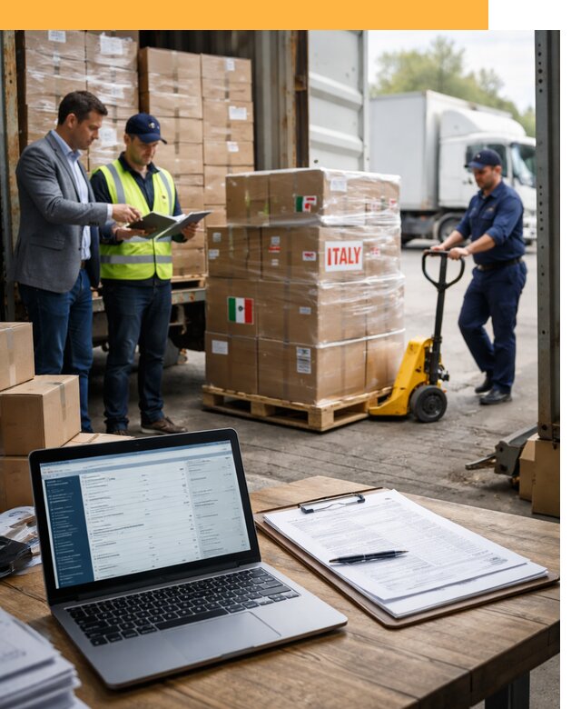 Доставка грузов из Италии: морские и авиаперевозки от 18234