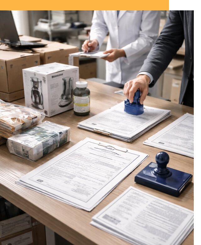 Сертификация импортных товаров от 12156 с таможенным сопровождением